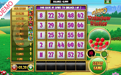 ශ්‍රී ලංකාවේ ඔන්ලයින් බිංගෝ අඩවිය හිදී Rainbow Riches